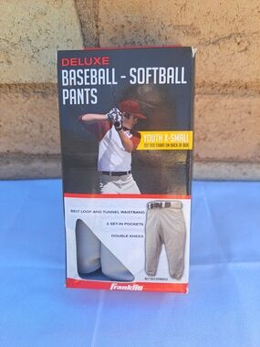 Franklin Youth X-Small Gray Baseball/Softball Pants